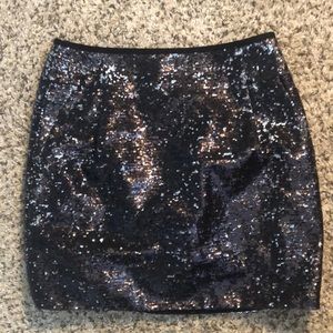 NEW! J Crew silver sequin mini skirt
